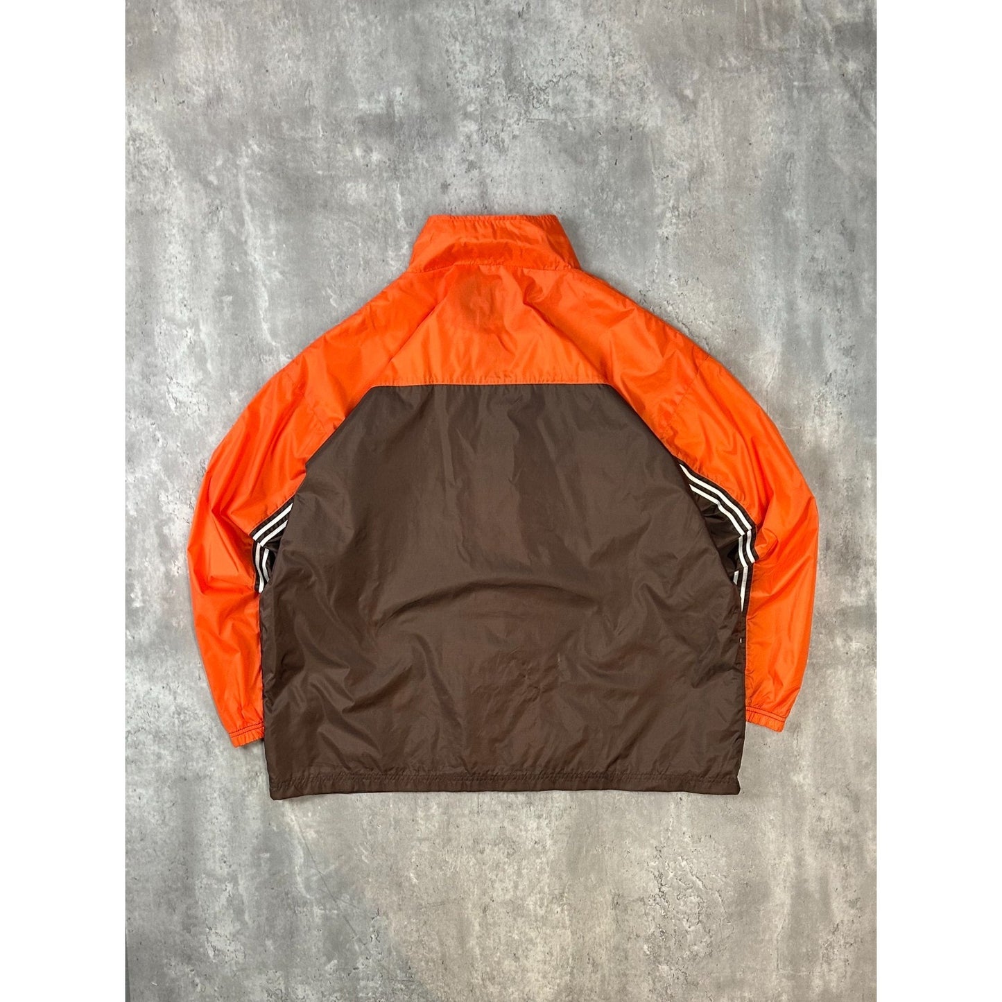 Vintage Cleveland Browns NFL Embroidered Logo Full Zip Nylon Jacket Size XL