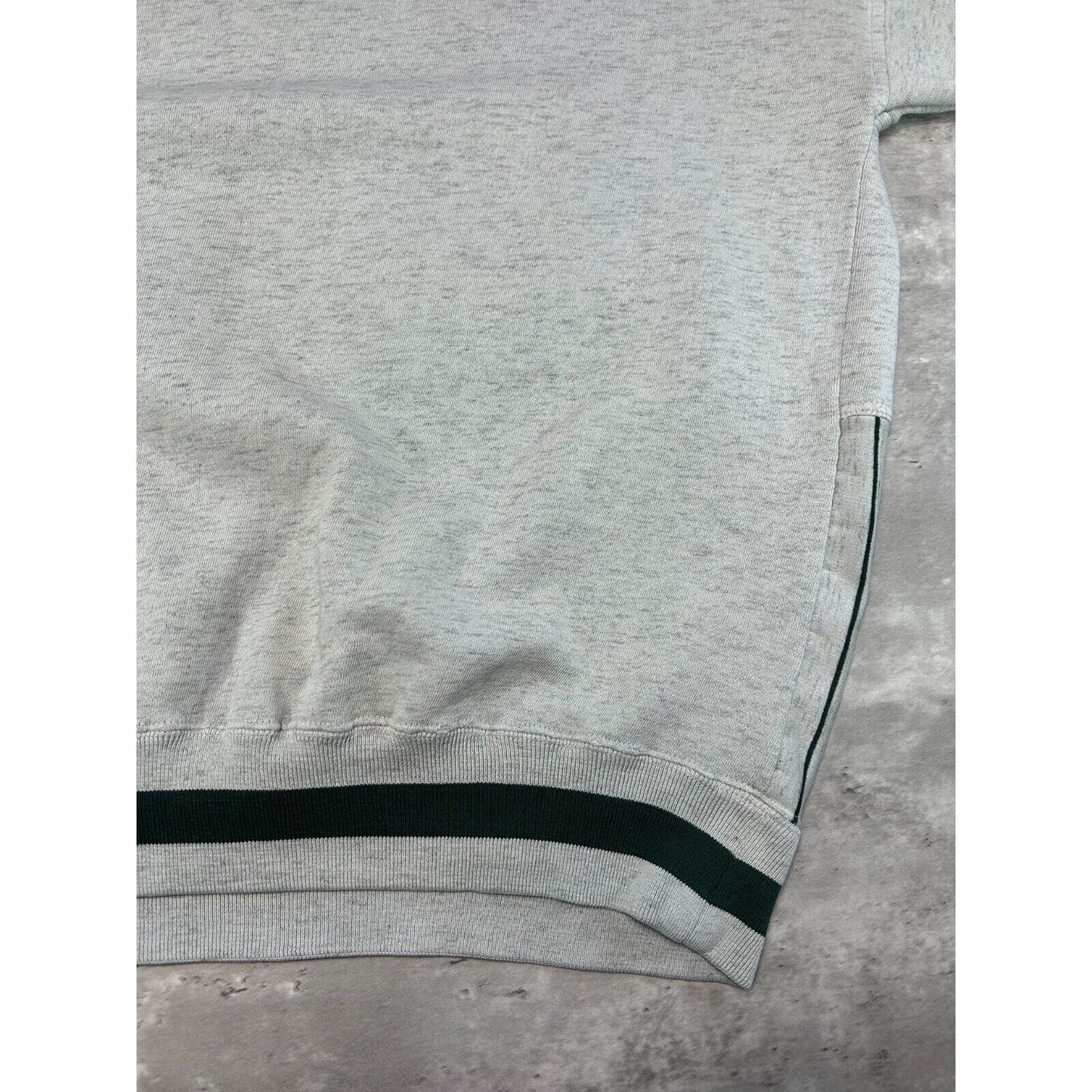 Vintage 90s McClure Embroidered Spell Out Panelled Sweatshirt Size XXL Gray