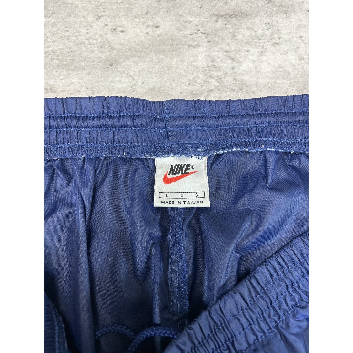 Vintage 90s Nike Tonal Embroidered Swoosh Nylon Track Pants Size Large