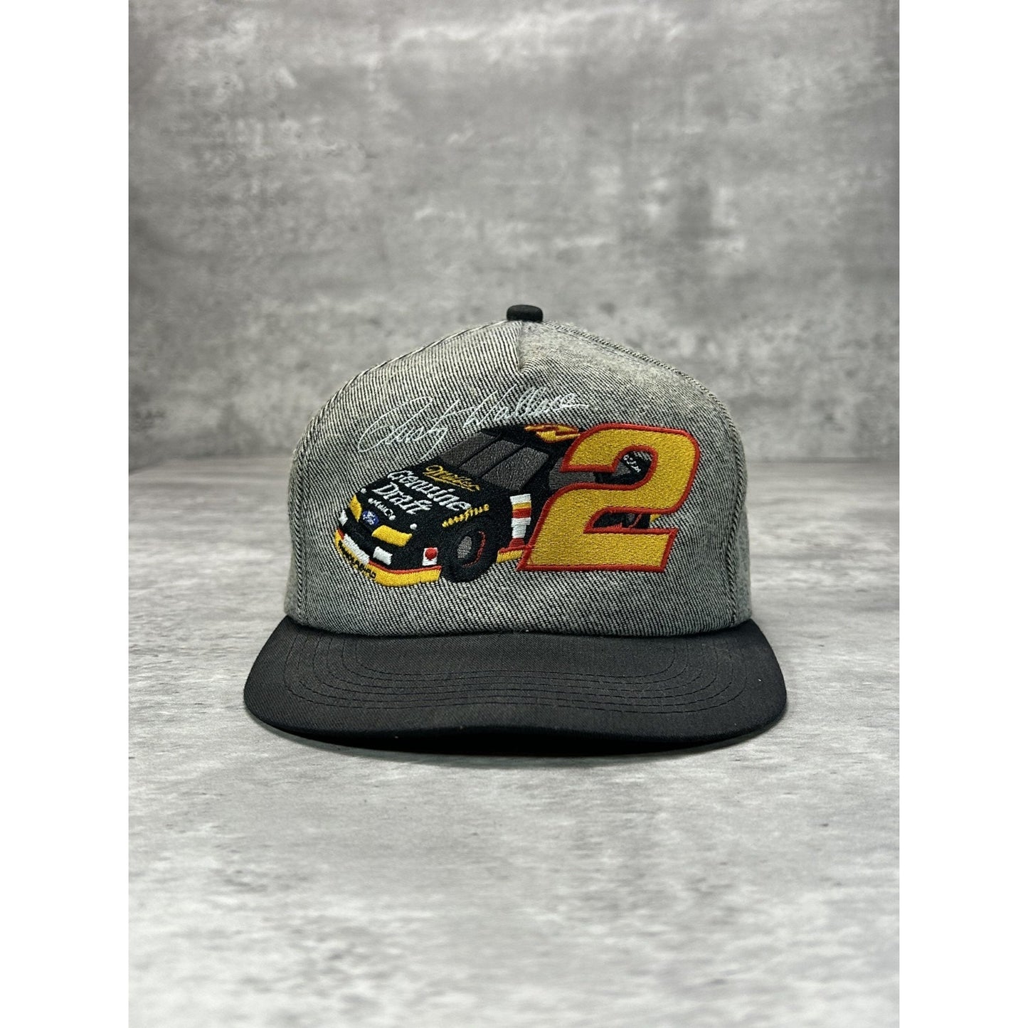 Vintage 90s Rusty Wallace #2 Embroidered Nascar Racing Snapback Hat OSFA