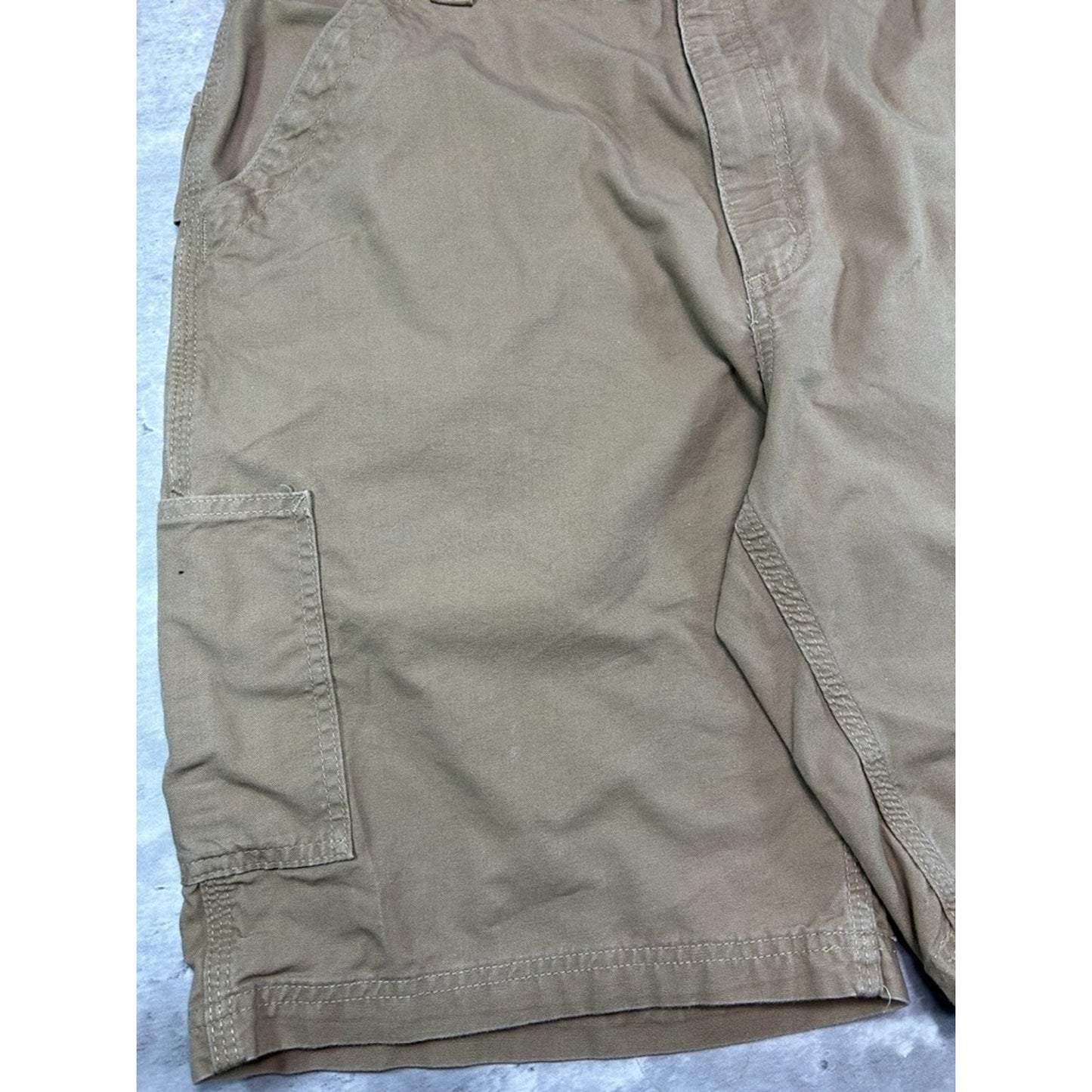 Vintage Carhartt Original Fit Canvas Workwear Carpenter Shorts Size 38 Beige