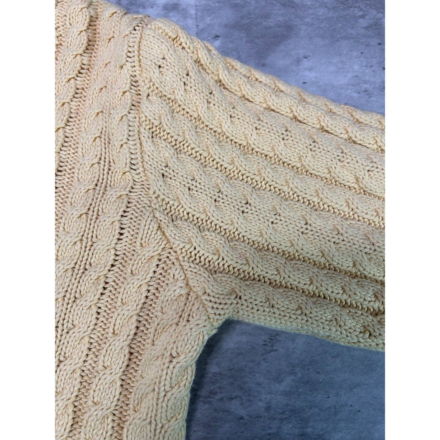 Vintage 90s Jeanne Pierre Cable Knit Turtle Neck Pullover Sweater Size Small