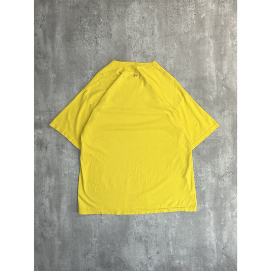 Vintage Fox Racing Motocross Flame Logo Graphic T-Shirt Size XL Yellow