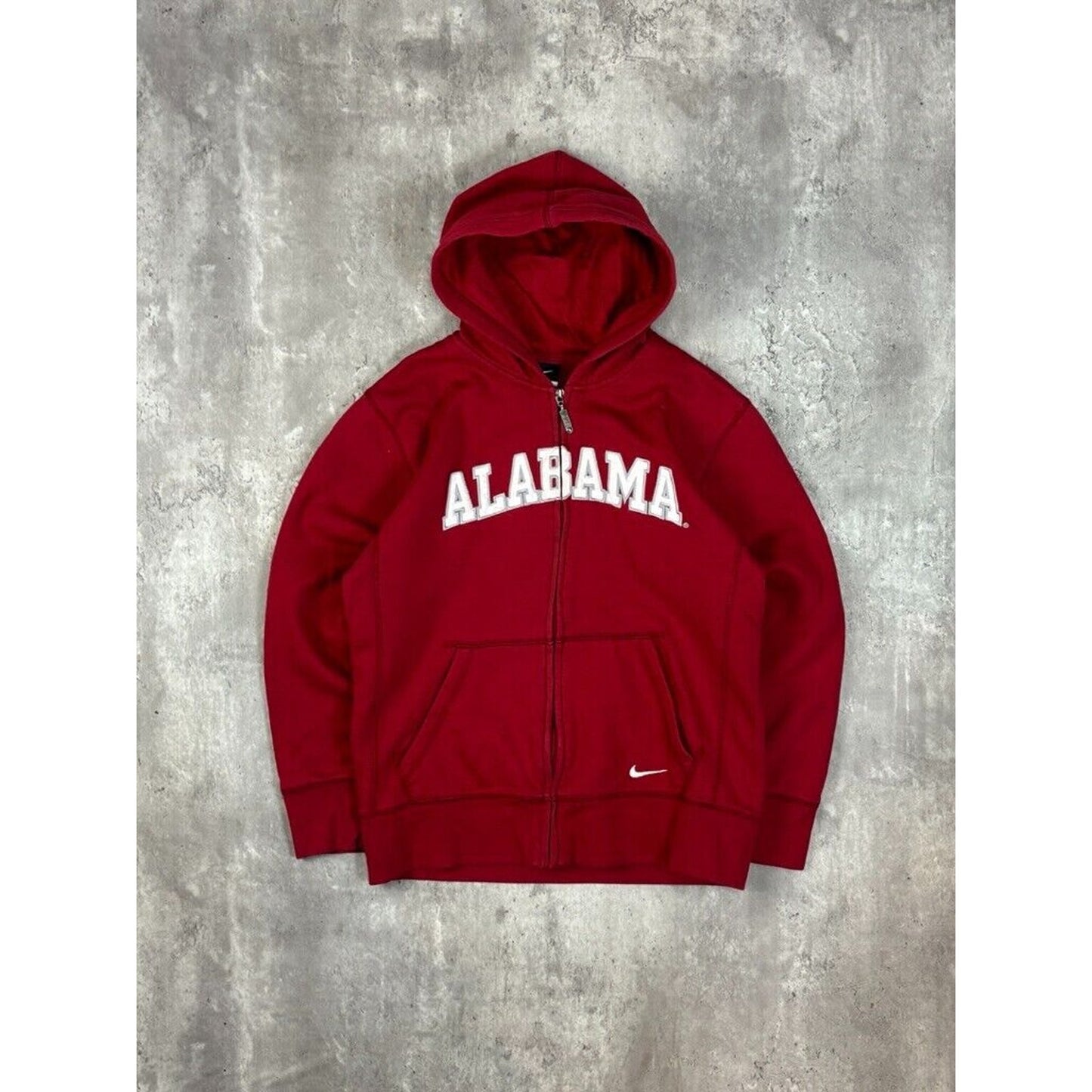 Vintage Womens Nike Alabama NCAA Embroidered Full Zip Hooded Sweatshirt Size Medium