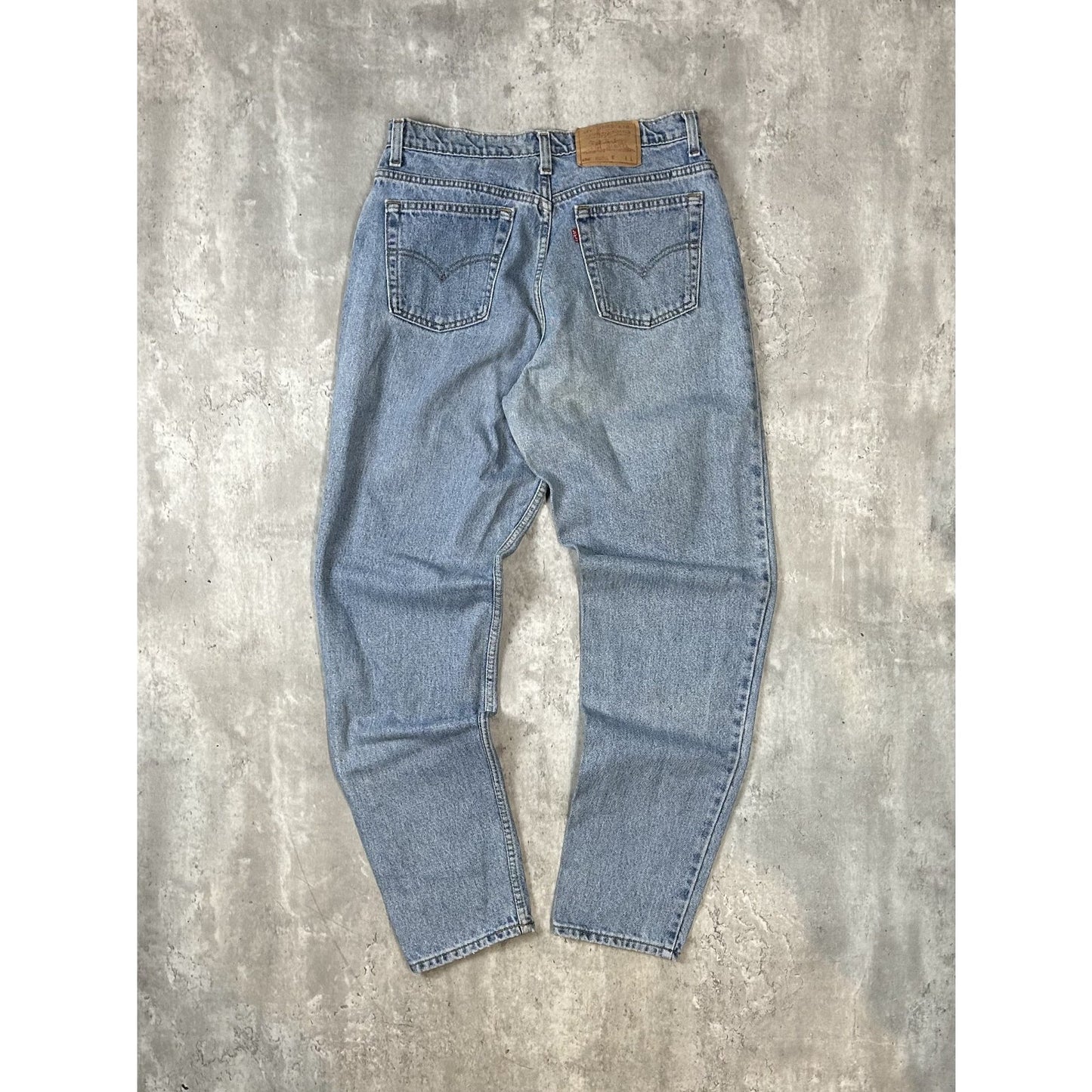 Vintage 90s Womens Levis 550 Red Tab Light Wash Denim Pants Size 33 Blue