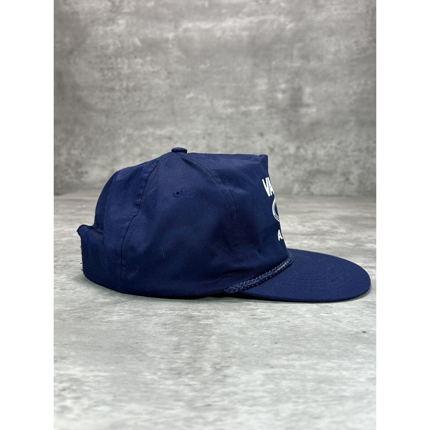 Vintage Varsity Ford Ann Arbor Graphic Spellout Logo Snapback Hat OSFA Blue