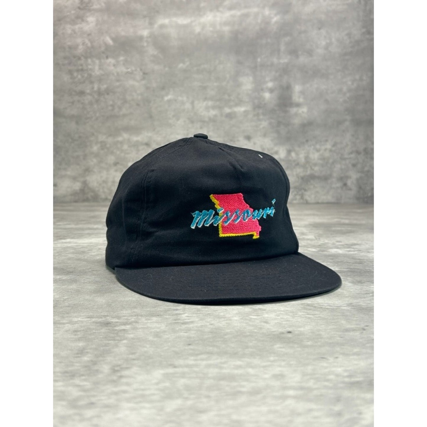 Vintage Missouri Embroidered Spellout Destination Snapback Hat OSFA