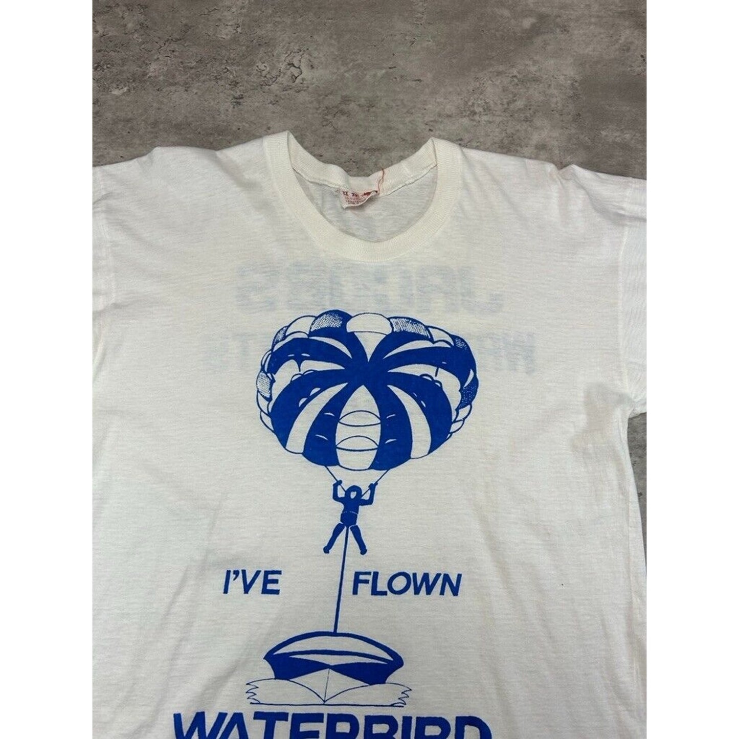 Vintage 1980s I've Flown To Waterbird Parasailing Destination T-Shirt Size Medium