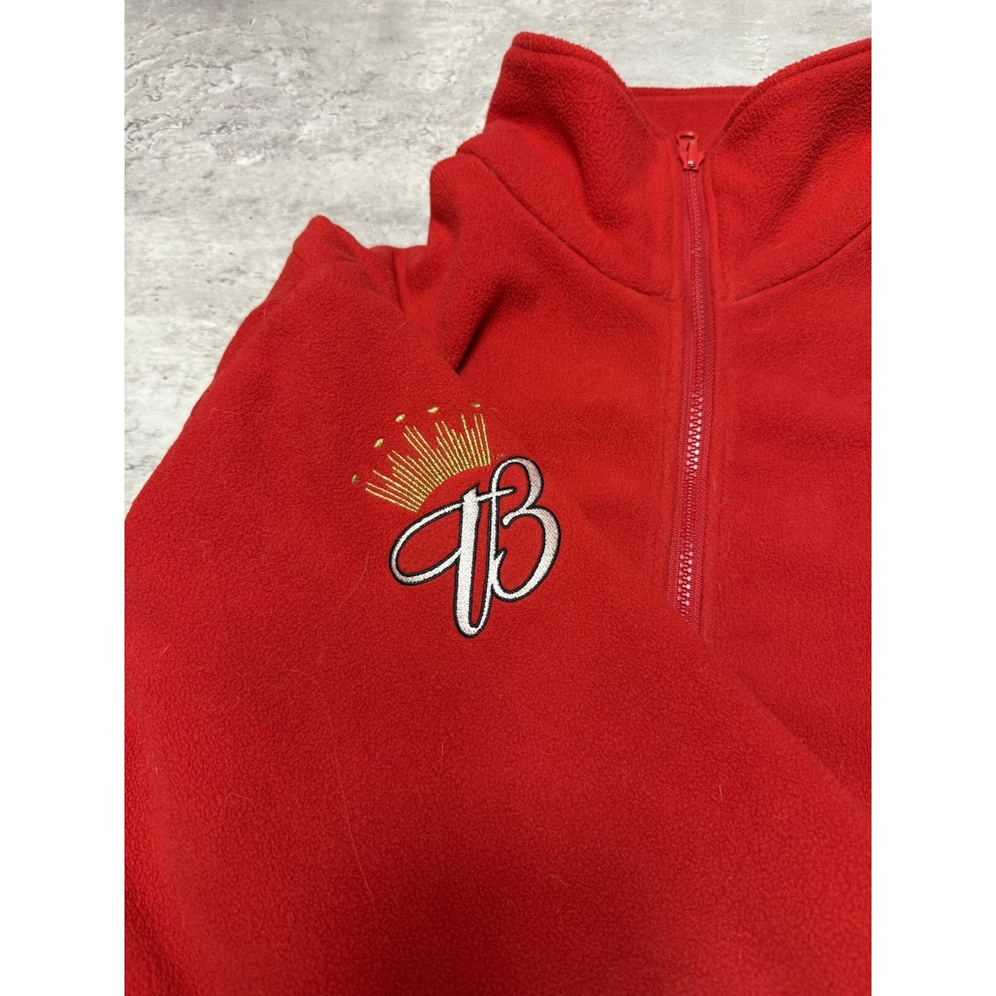 Vintage Budweiser Racing Team King Of Beers Fleece Sweatshirt Size XL Red