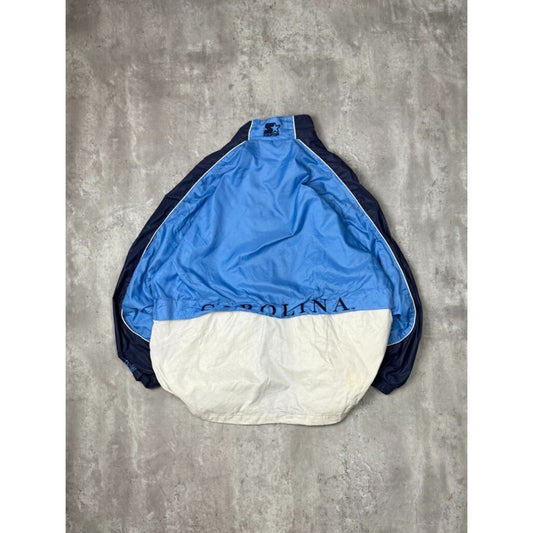 Vintage 90s UNC Tarheels NCAA Embroidered Starter Nylon Windbreaker Jacket Sz XL