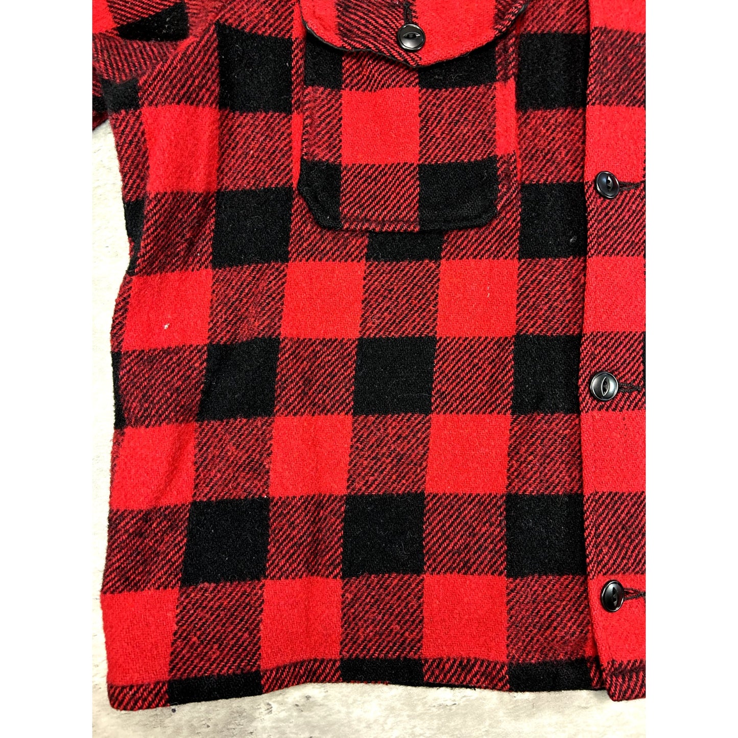 Vintage 80s/90s Codet Buffalo Plaid Heavy Flannel Jacket Size XL