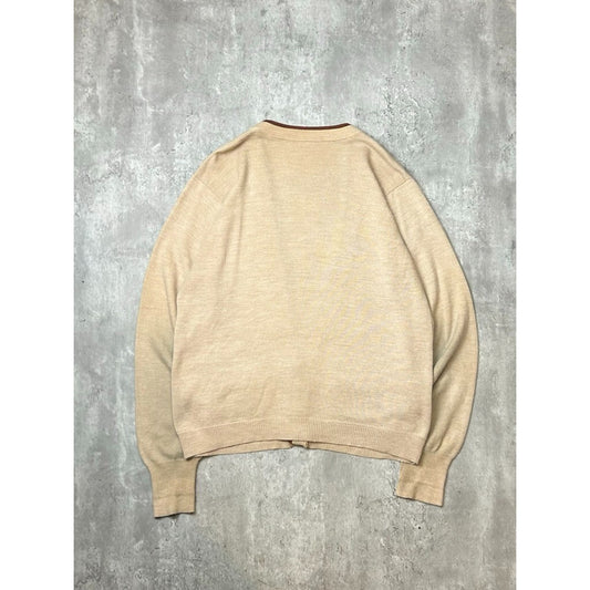 Vintage 1990s/1980s Earth Tones Button Down Knit Cardigan Sweater Size large