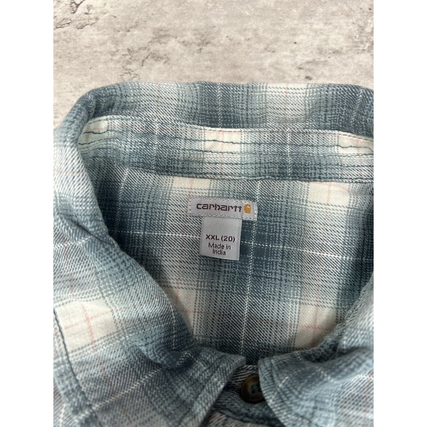 Vintage Womens Carhartt Workwear Plaid Long Sleeve Workwear Button Up Shirt 2XL
