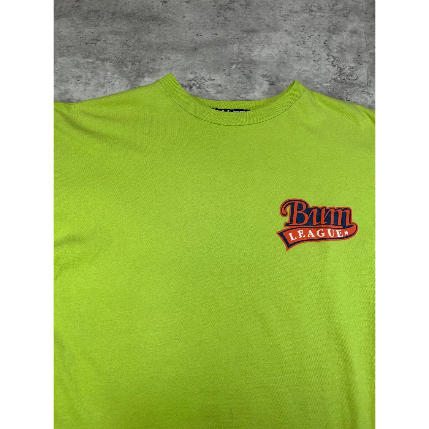 Vintage 1992 B.U.M Equipment Bum League Tailsweep Spellout T-Shirt Size Large