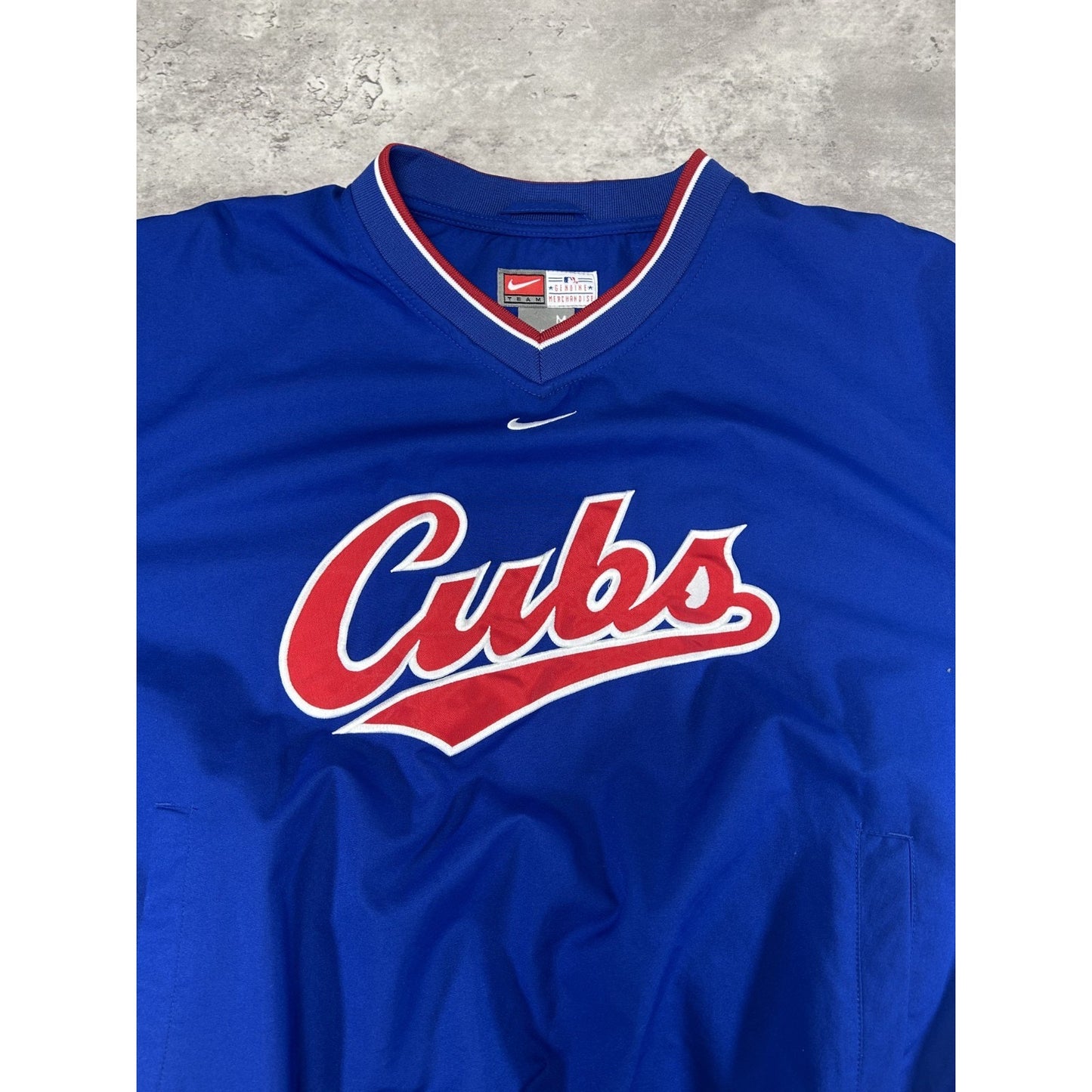 Vintage 2000s Chicago Cubs MLB Nike Embroidered Windbreaker Jacket Size Medium