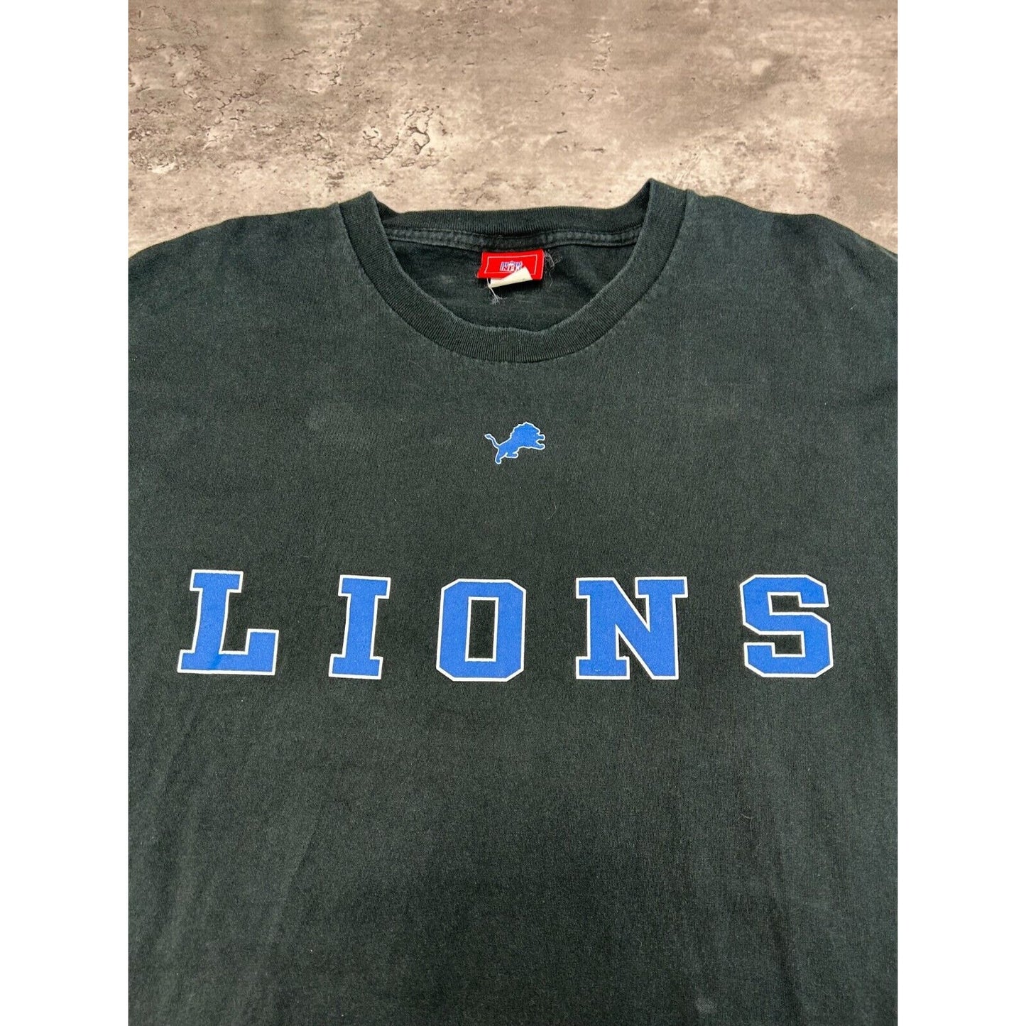 Detroit Lions NFL Spell Out Longsleeve T-Shirt Size XL Black