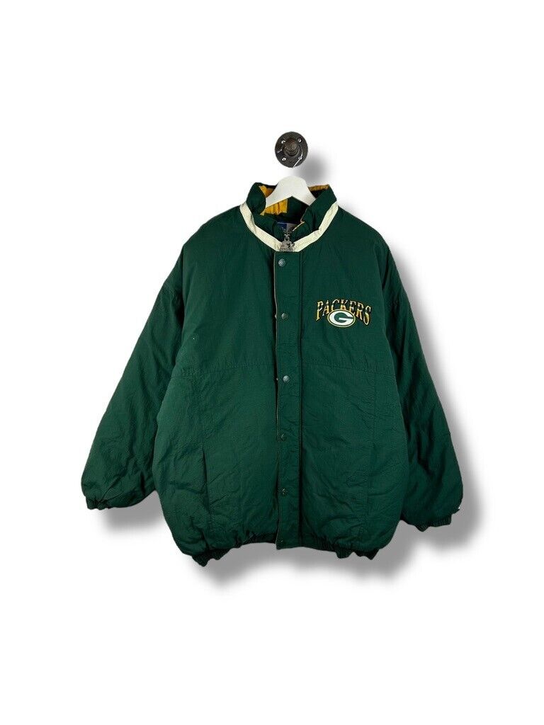 Vintage 90s Green Bay Packers NFL Insulated Full Zip Starter Jacket Size XL