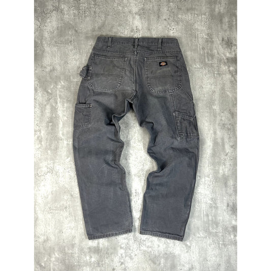 Dickies Canvas Workwear Carpenter Pants Size 34 Gray
