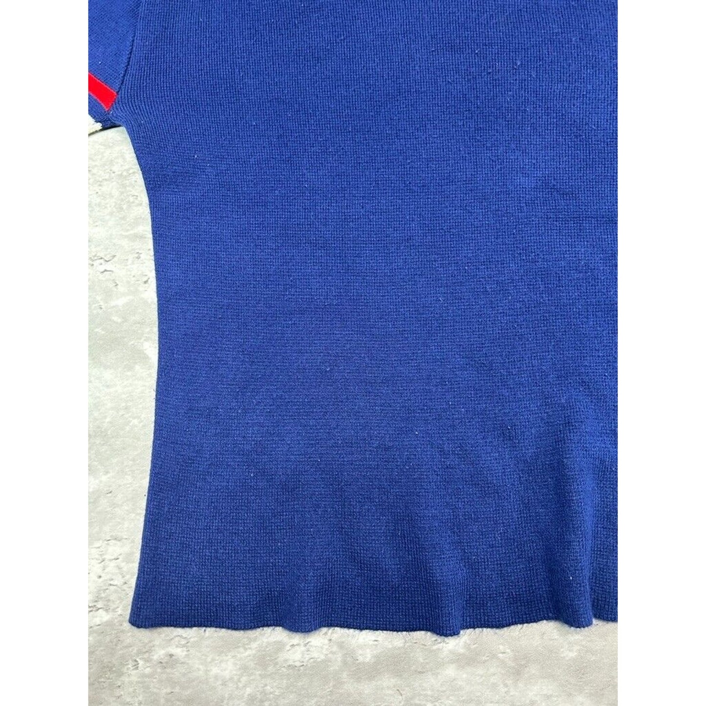 Vintage 90s KP Striped Crewneck Pullover Knit Sweater Size Medium Blue