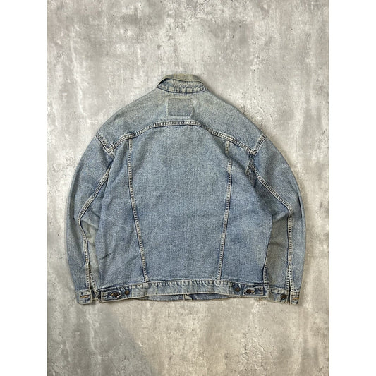 Vintage 90s Levis Red Tab Light Wash Denim Type 3 Trucker Jacket Size XL