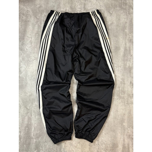 Vintage 2000s Adidas Embroidered Logo Nylon Track Pants Size 3XL Black