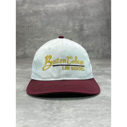 VTG 90s Boston College Law School NCAA Embroidered Spellout Snapback Hat OSFA