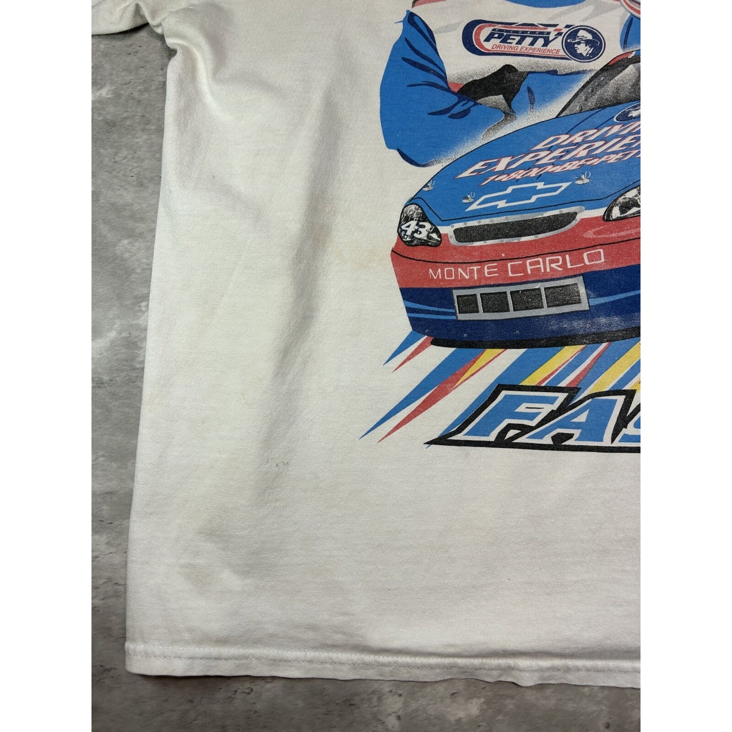 Vintage 90s Richard Petty #43 Nascar Be Petty Graphic T-Shirt Size XXL White