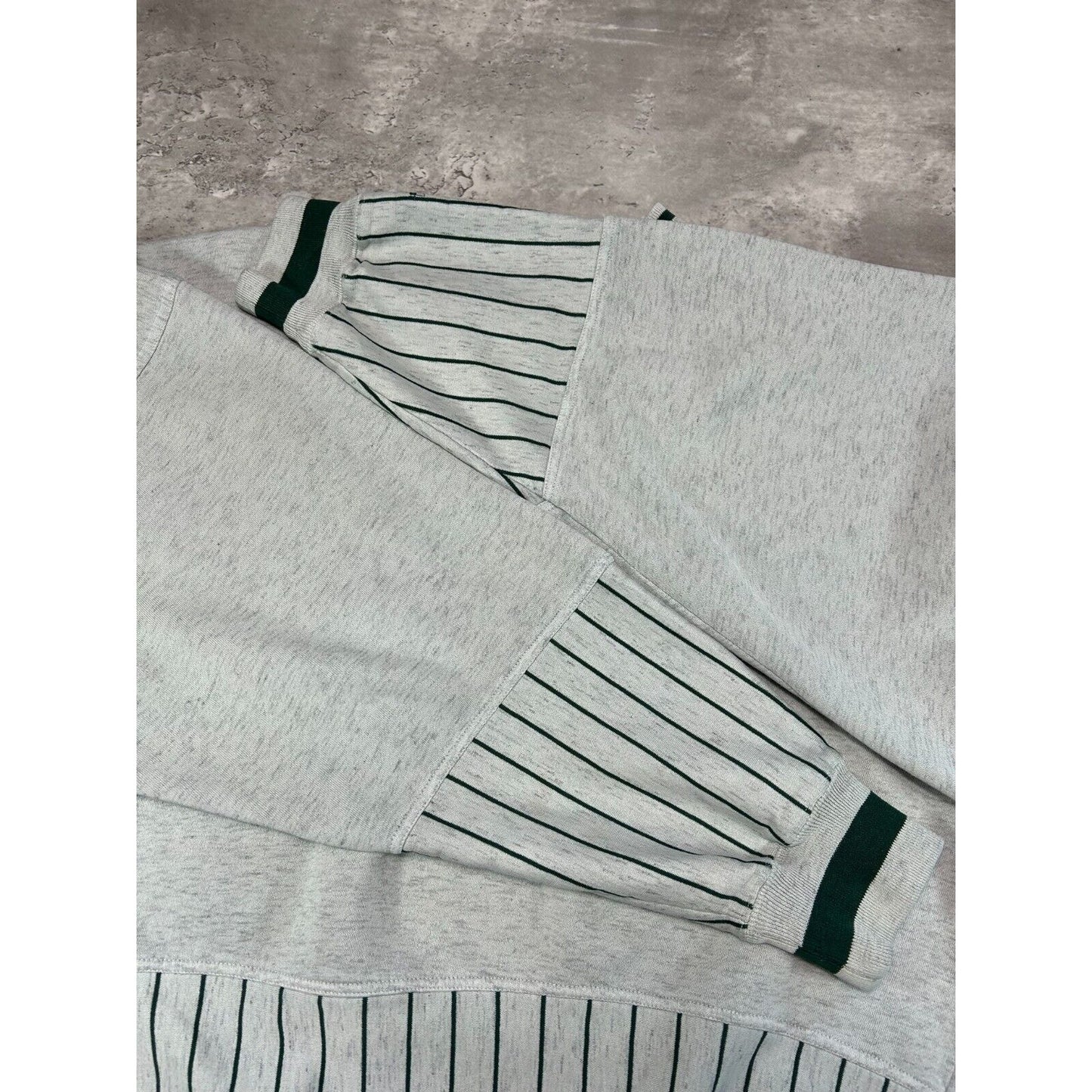 Vintage 90s McClure Embroidered Spell Out Panelled Sweatshirt Size XXL Gray