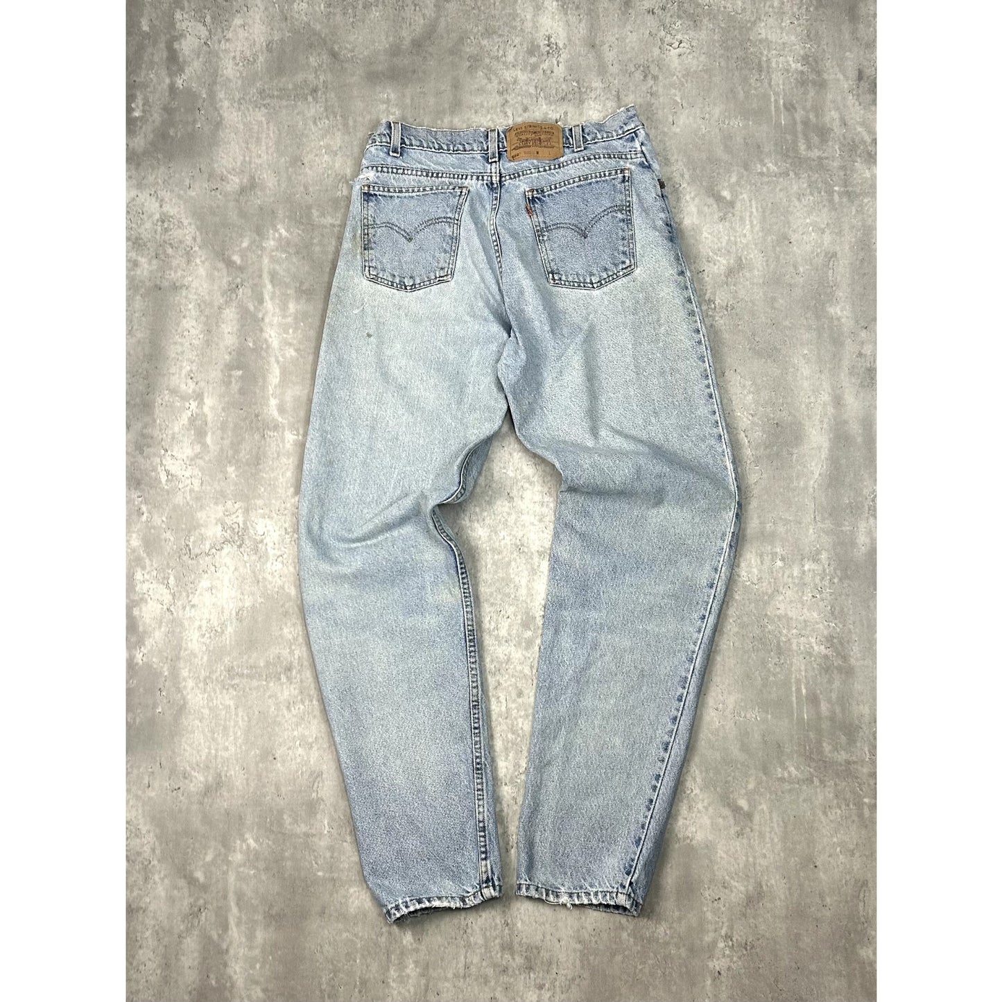 Vintage 90s Levis 550 Orange Tab Relaxed Fit Light Wash Denim Pants Size 33