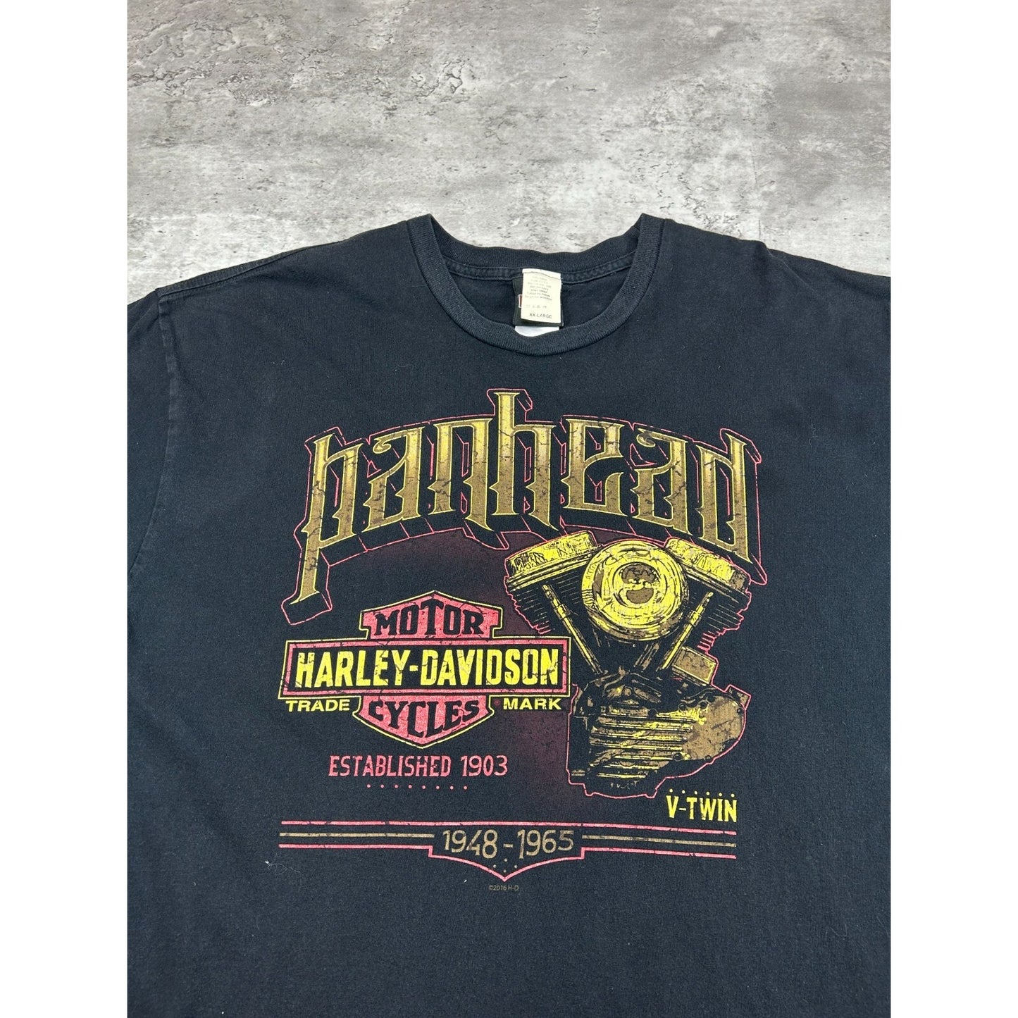 Harley Davidson Motorcycles Panhead Engine Graphic T-Shirt Size XXL