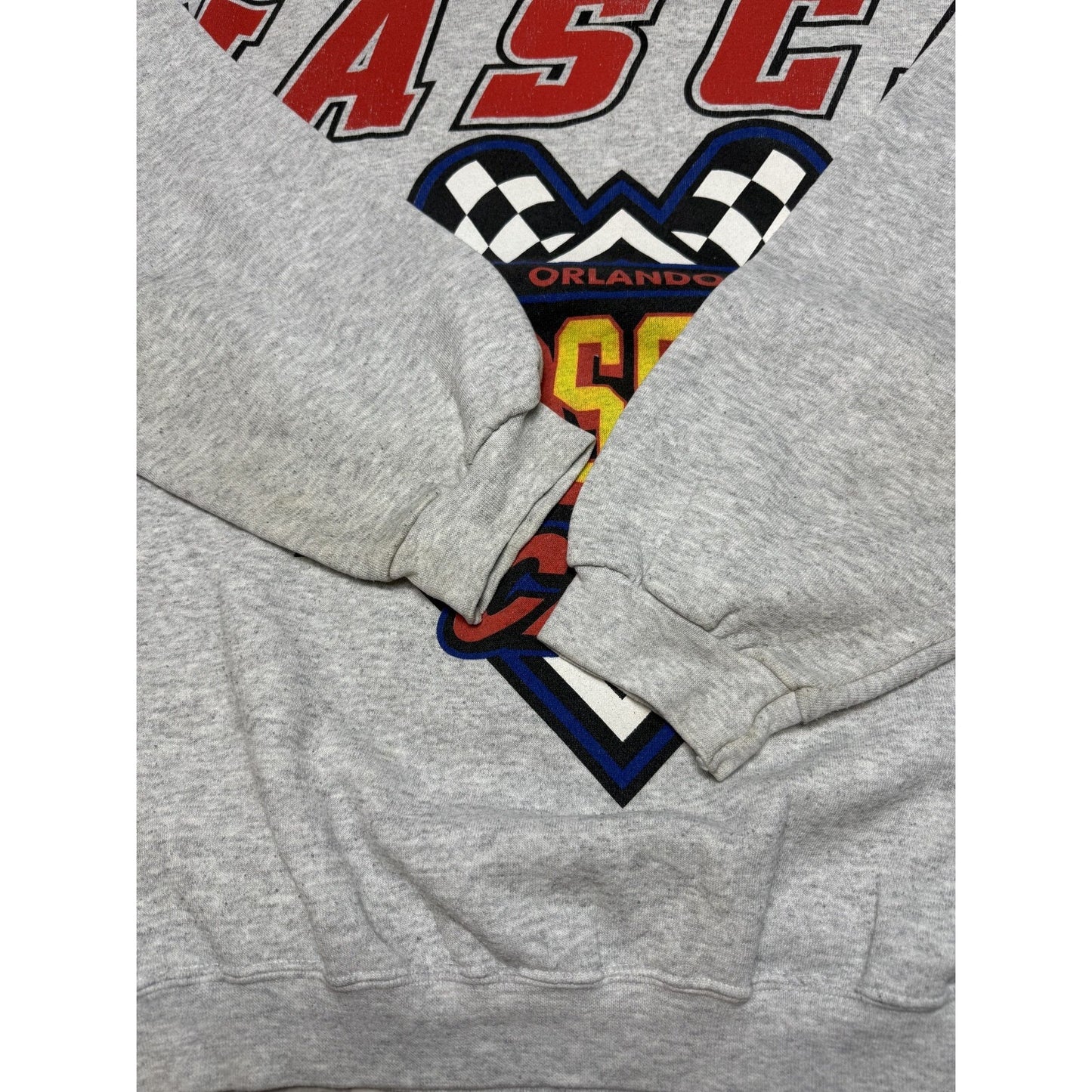 Vintage NASCAR Cafe Big Spell Out Destination Sweatshirt Size 2XL Gray
