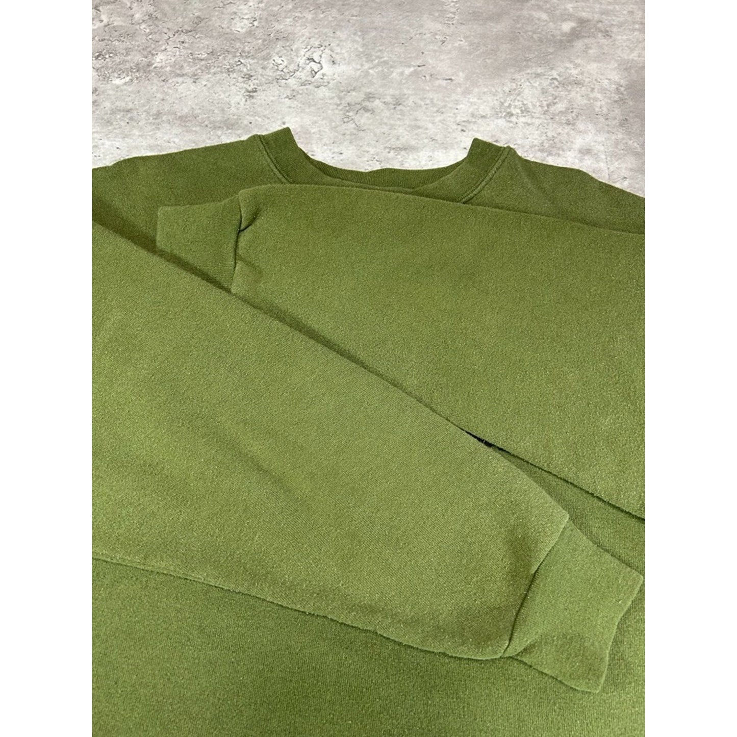 Vintage USMC Graphic Crest Spellout Pullover Sweatshirt Size Medium Green