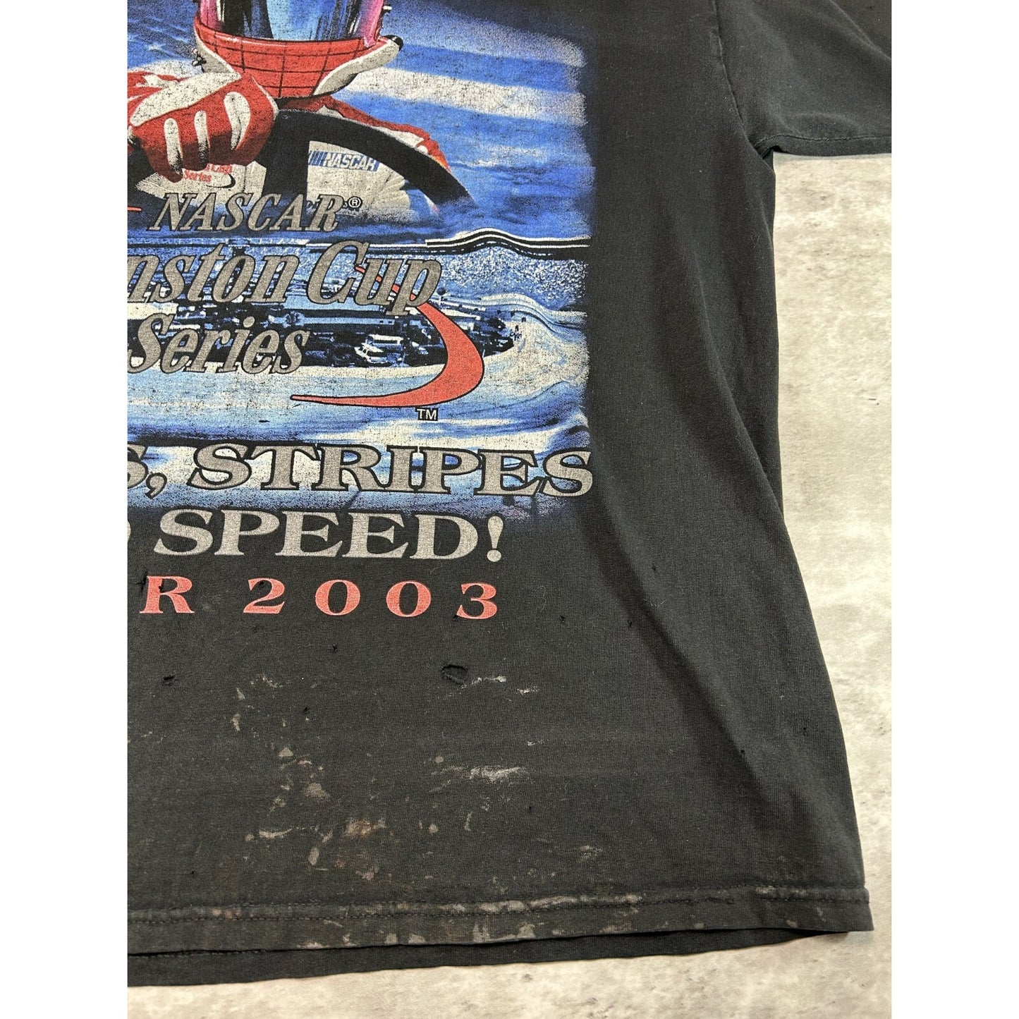 Vintage 2003 Nascar Winston Cup Stars Stripes And Speed Tour T-Shirt Size XL