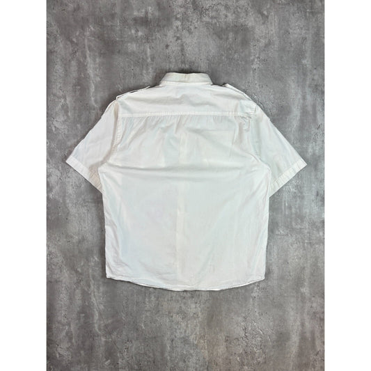 Vintage Y2K Rocawear Graphic Spellout Short Sleeve Button Up Shirt Size Large