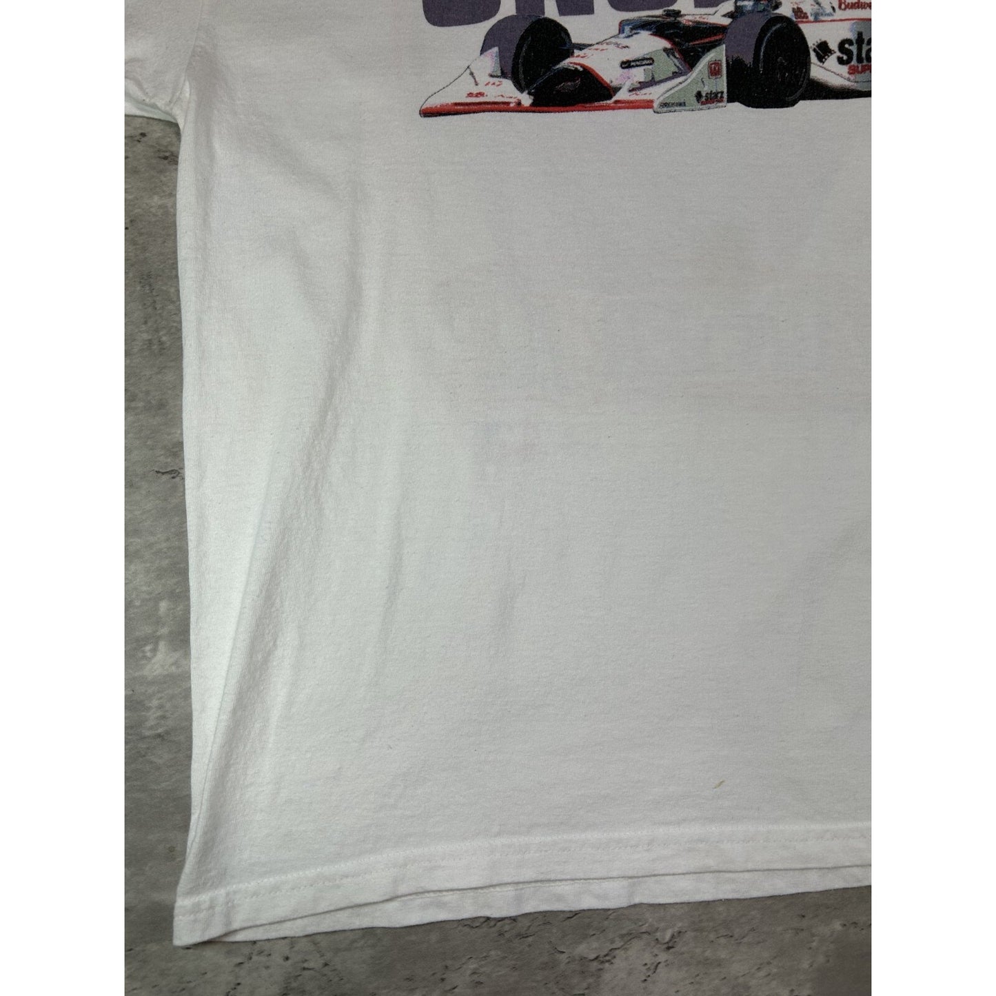 Vintage 90s Al Unser Jr #3 Indy Racing League Graphic T-Shirt Size Large