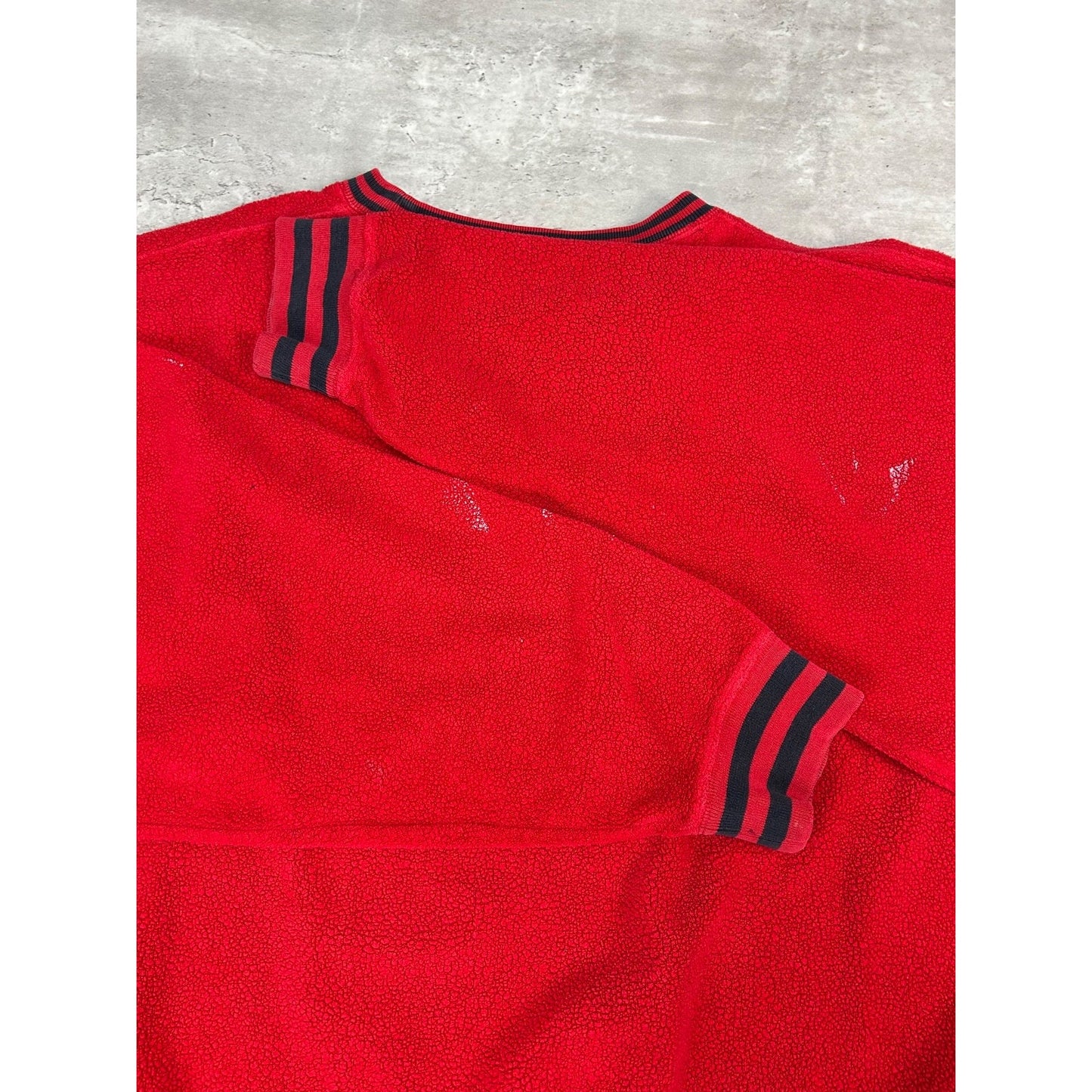Vintage Chaps Ralph Lauren Embroidered Spellout Fleece Sweatshirt Size 2XL