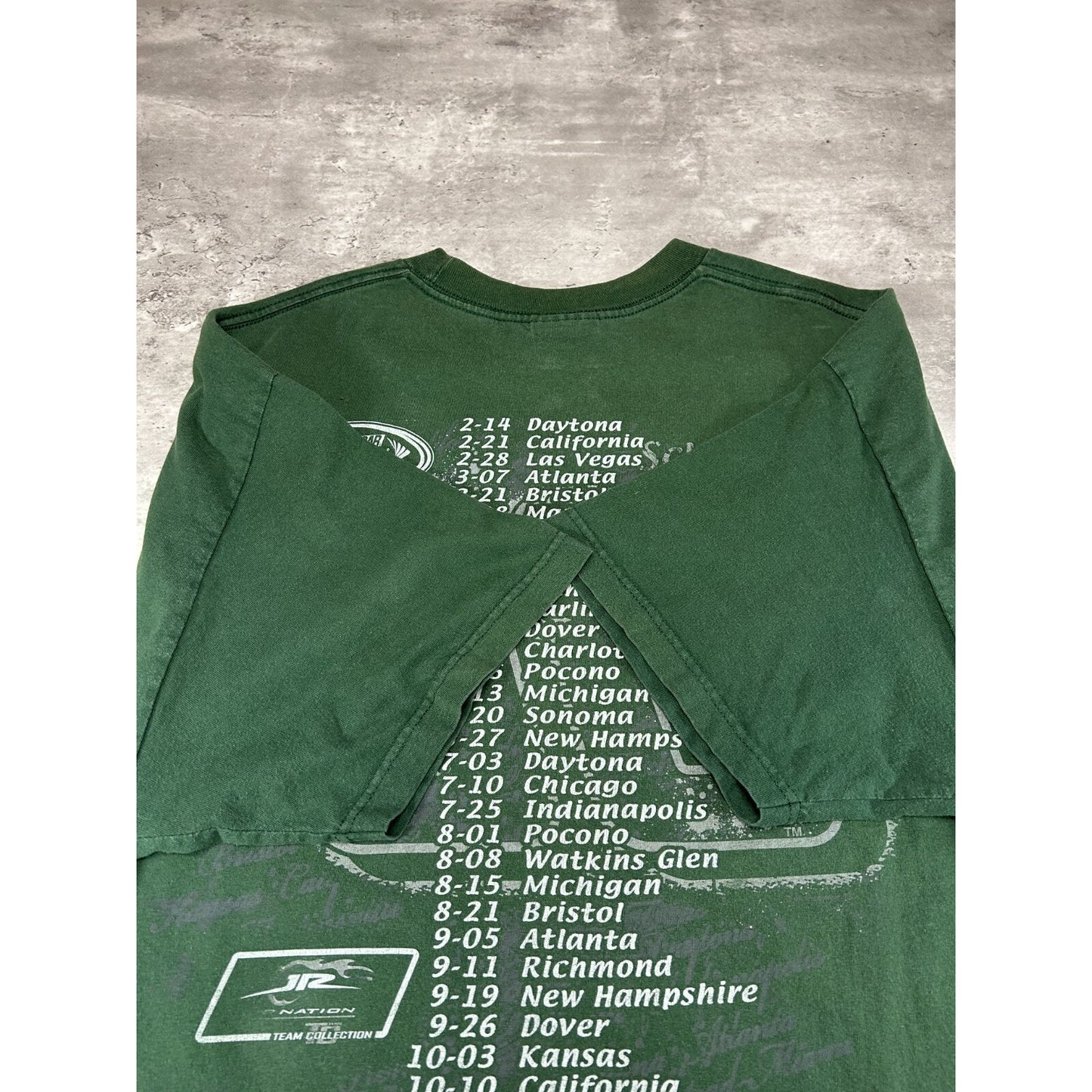 Dale Earnhardt Jr #88 Nascar Portrait Graphic Sprint Cup T-Shirt Size 2XL Green