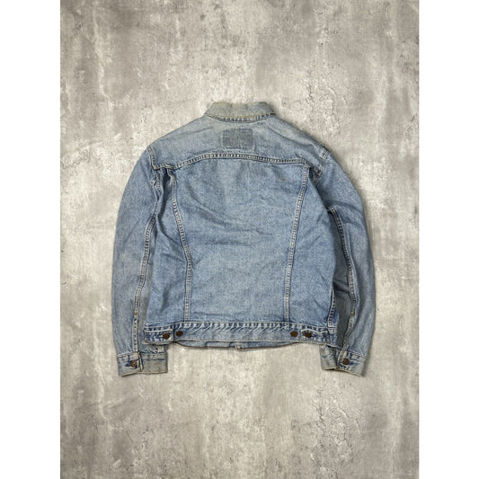 Vintage 90s Levis Red Tab Light Wash Denim Type 3 Trucker Jacket Size Medium