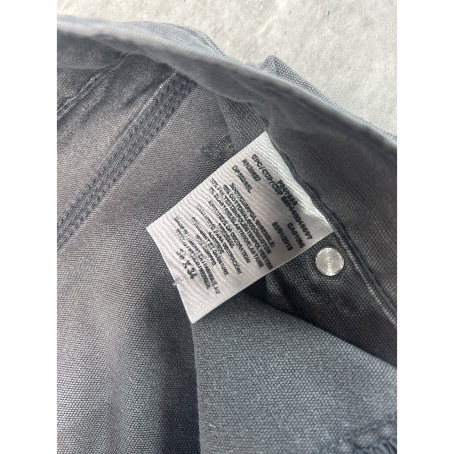 Dickies Flex Canvas Workwear Carpenter Pants Size 37 Gray