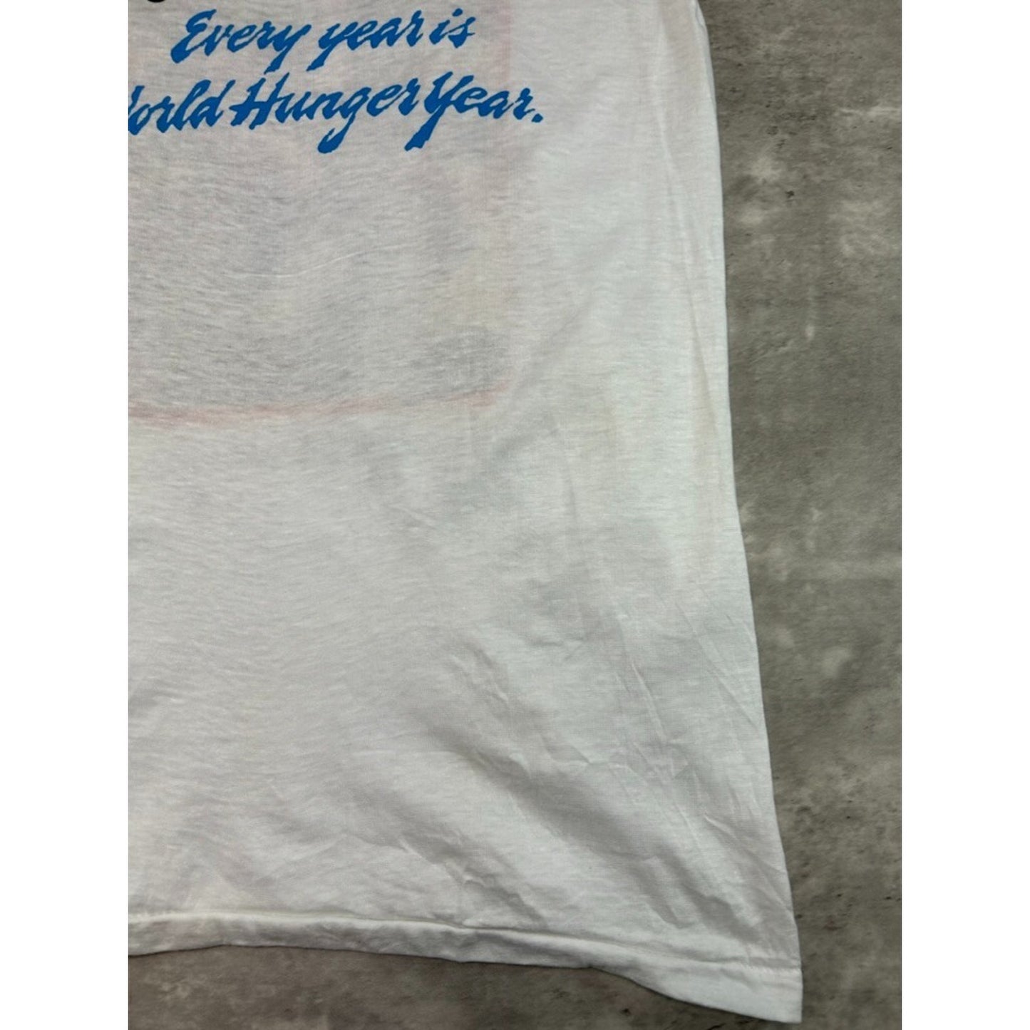 Vintage 1980s Harry Chapin World Tour Folk Music Ringer T-Shirt Size Medium