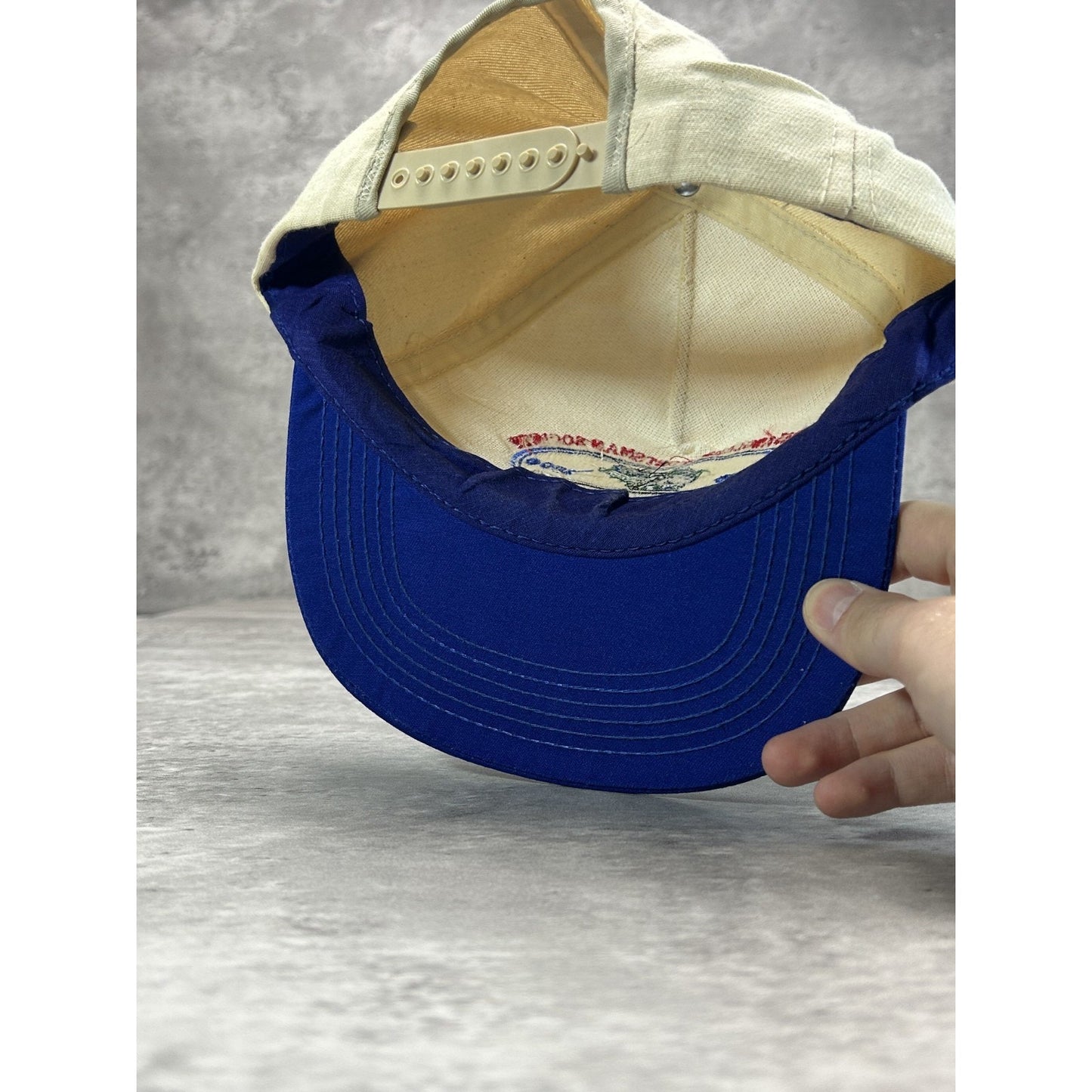 Vintage 1994 Bass Angler Sportsman Embroidered Fishing Snapback Hat OSFA