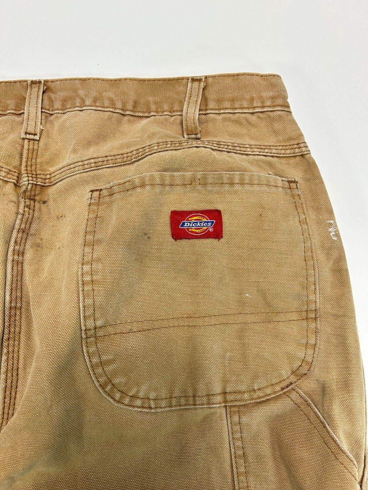 Vintage Dickies Canvas Work Wear Carpenter Pants Size 33W Beige