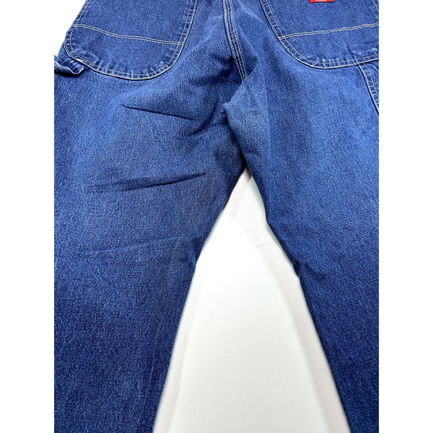 Vintage Dickies Dark Wash Denim Workwear Carpenter Pants Size 34 Blue