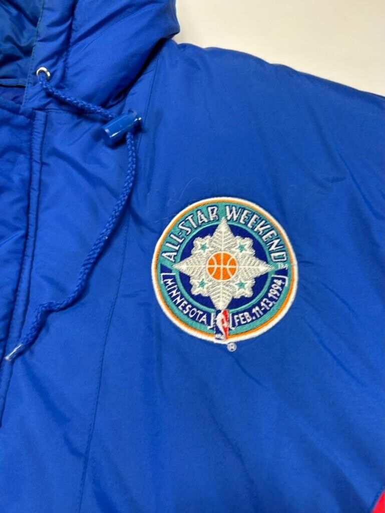 Vintage 90s NBA All Star Weekend Insulated Full Zip Hooded Jacket Size XL