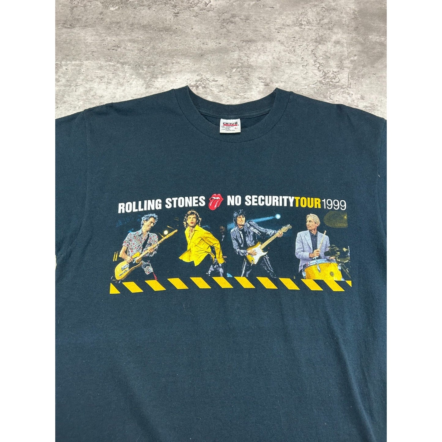 Vintage 1999 The Rolling Stones No Security Tour Rock Music Band T-Shirt Size Large