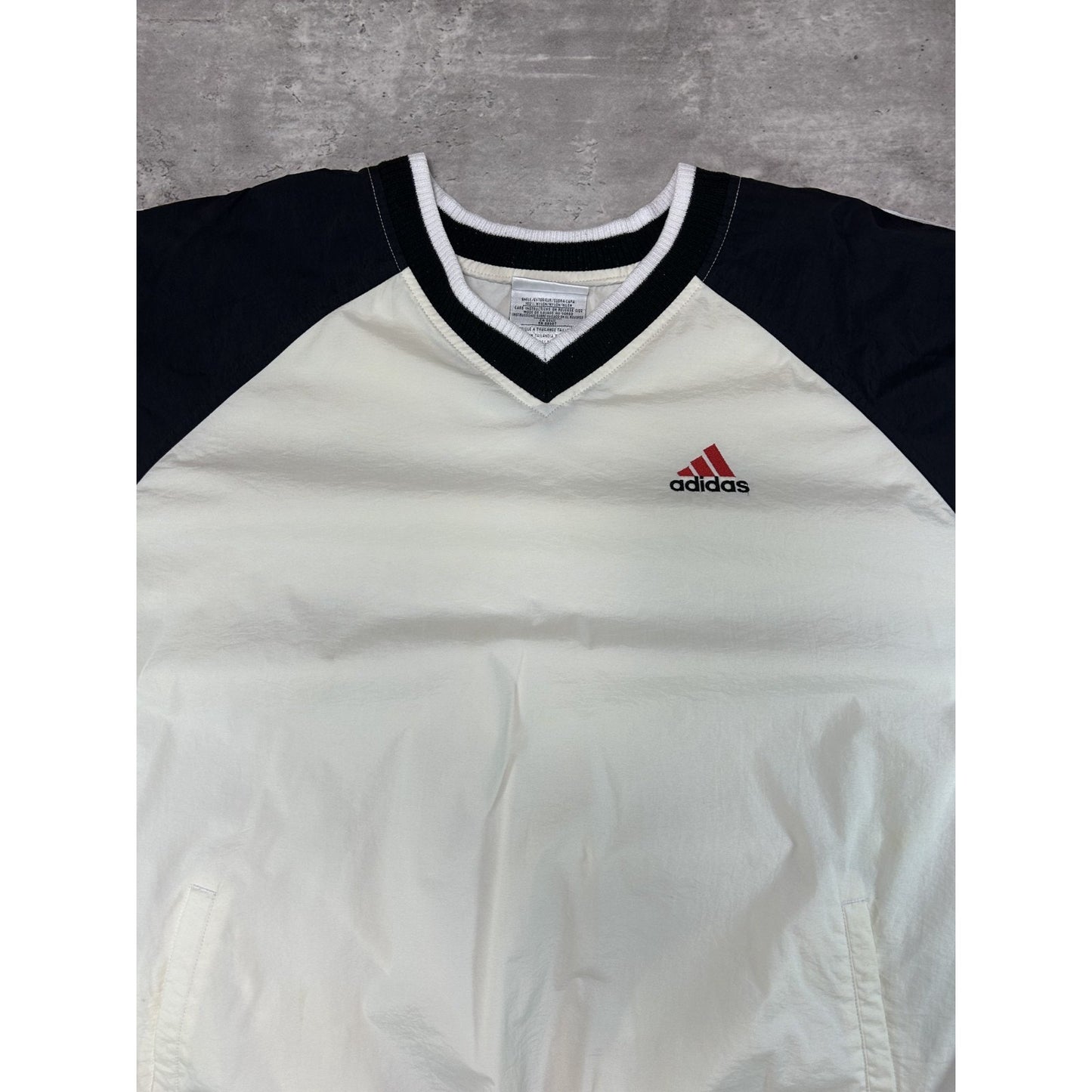 Vintage 90s Adidas Embroidered Logo Nylon Pullover Windbreaker Jacket Size XL
