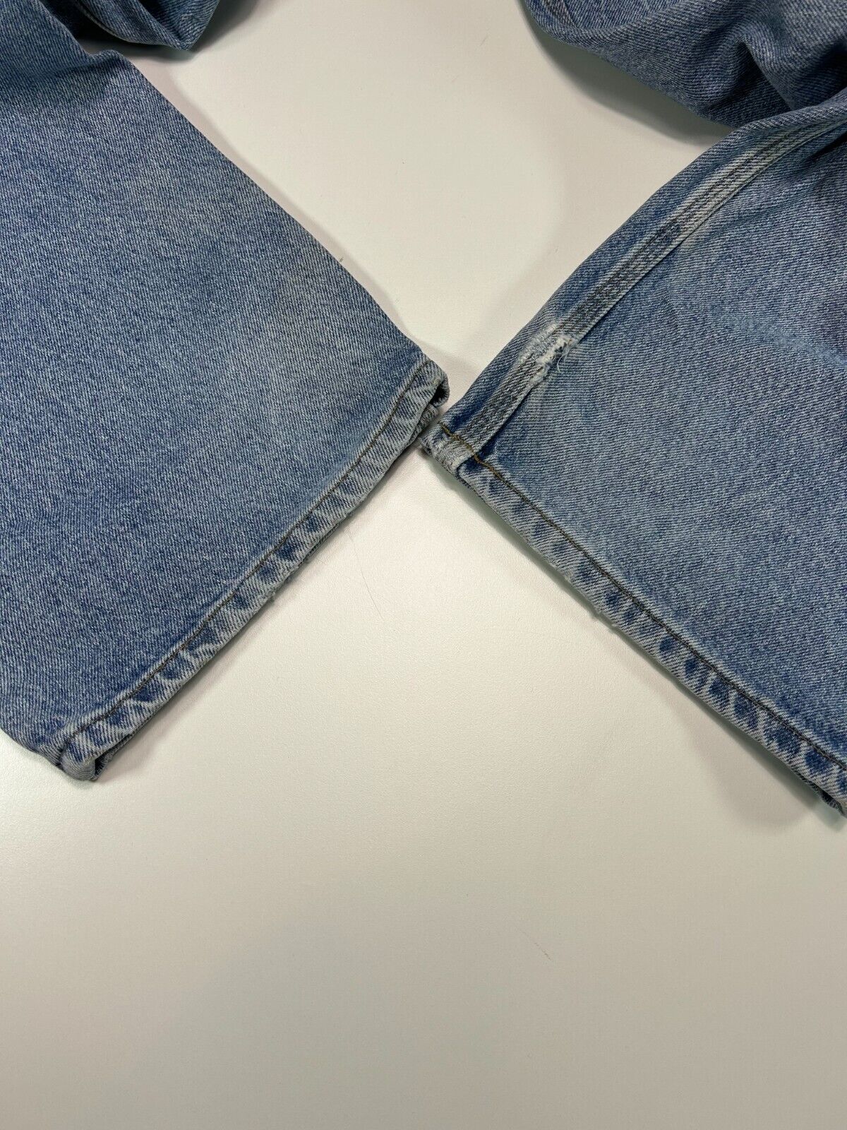Vintage Carhartt Relaxed Fit Light Wash Denim Workwear Pants Size 39W
