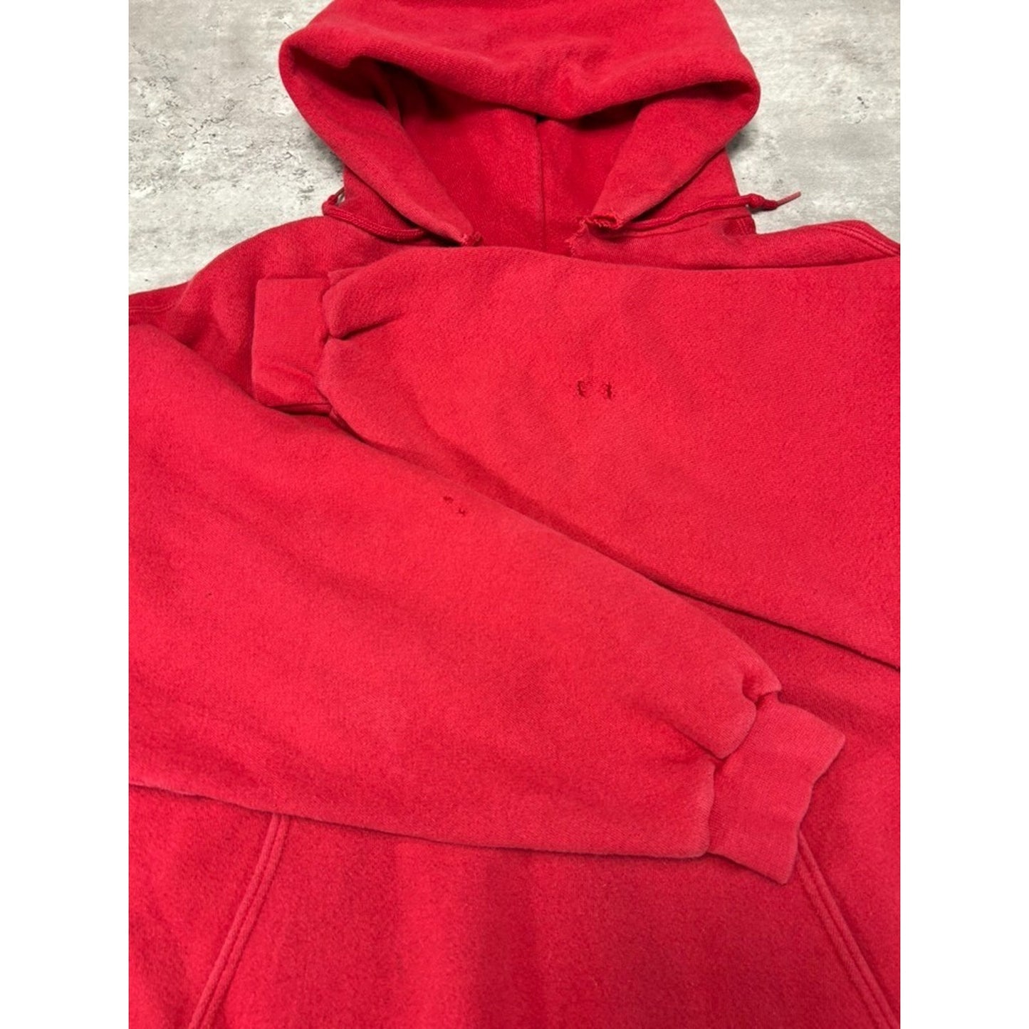 Vintage 90s Nike Embroidered Middle Swoosh Hooded Sweatshirt Size Large Red