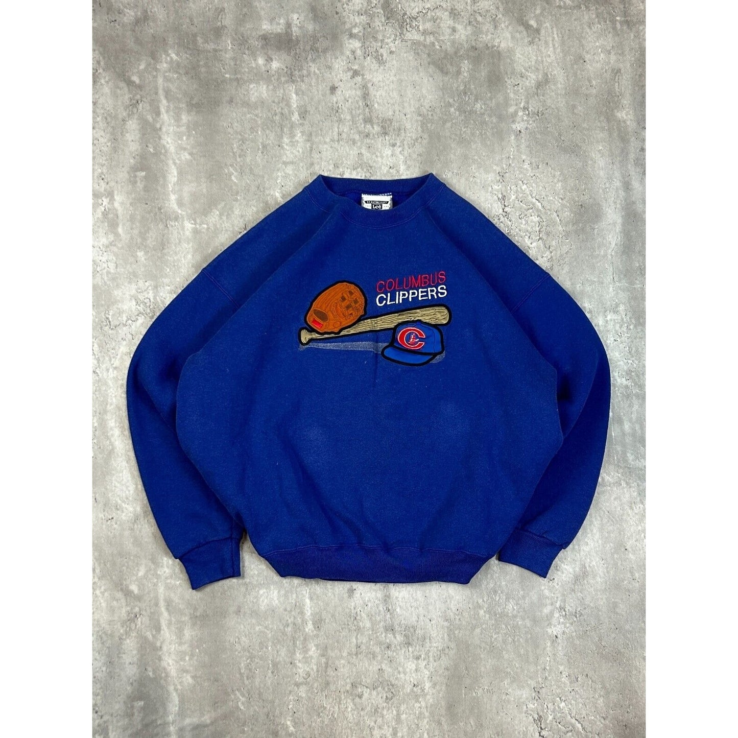 Vintage 90s Columbus Clippers MiLB Embroidered Equipment Sweatshirt Size XL