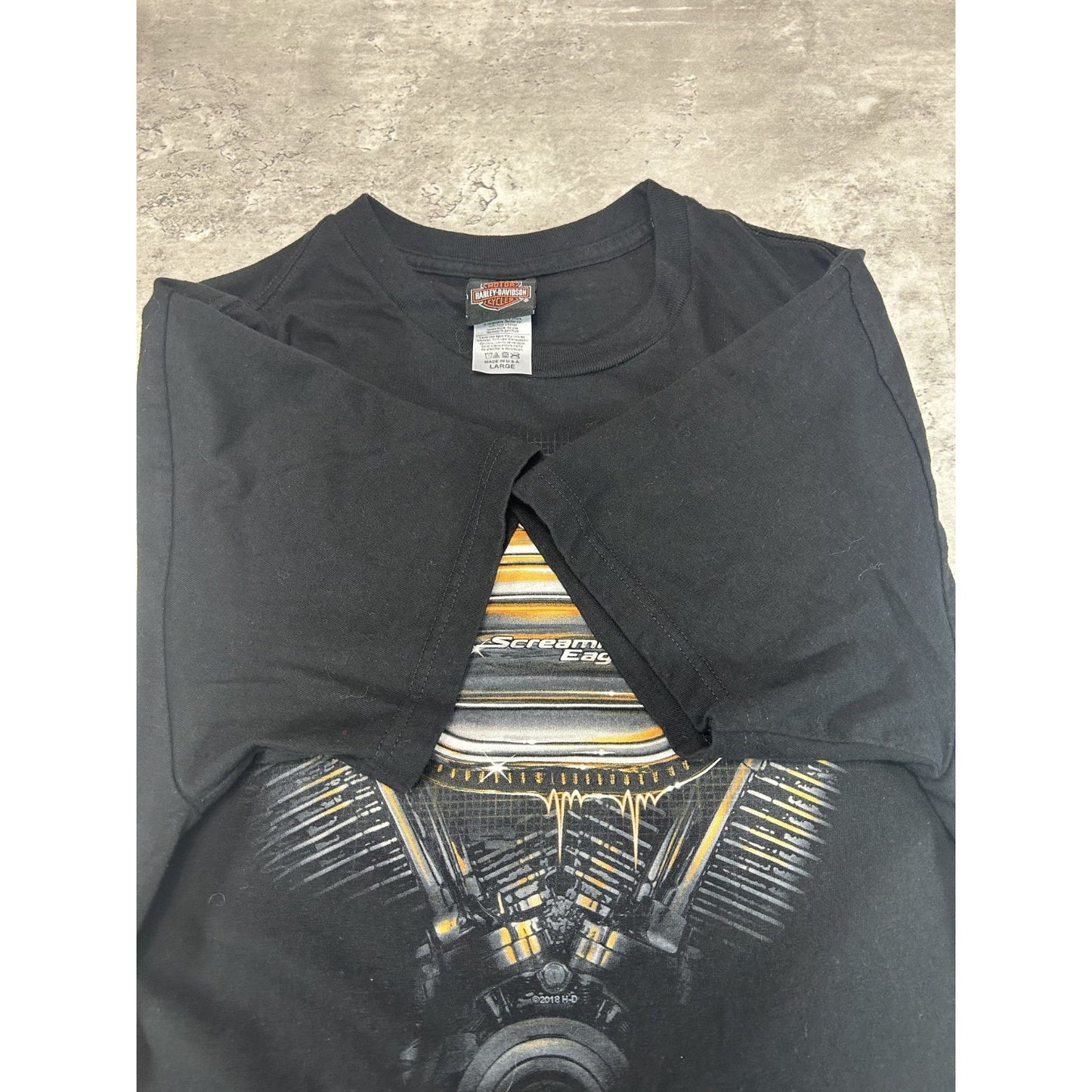 Harley Davidson Motorcycles Screaming Eagle Engine Graphic T-Shirt Size Large